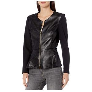 Nanette Lepore Black Faux Leather Jacket
